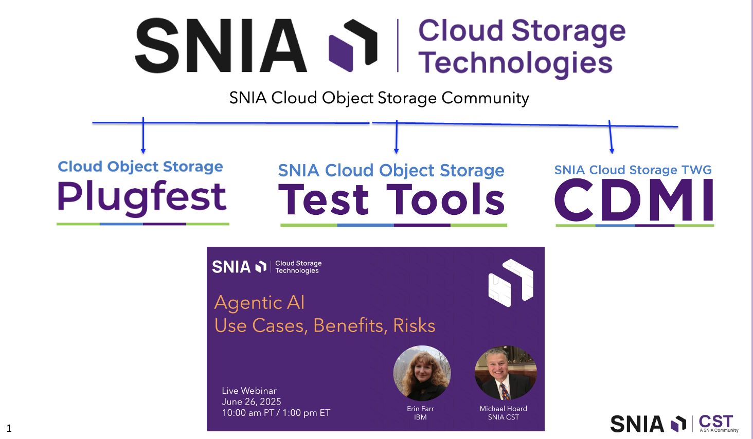 SNIA Cloud Storage Technologies Community